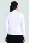 Picture of Kadın Beyaz Balıkçı Yaka Uzun Kollu Body