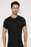 Picture of Erkek Slim Fit Dar Kesim Pamuklu Yumuşak Dokulu Siyah Bisiklet Yaka Basic Tişört