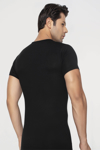 Picture of Erkek Slim Fit Dar Kesim Pamuklu Yumuşak Dokulu Siyah Bisiklet Yaka Basic Tişört