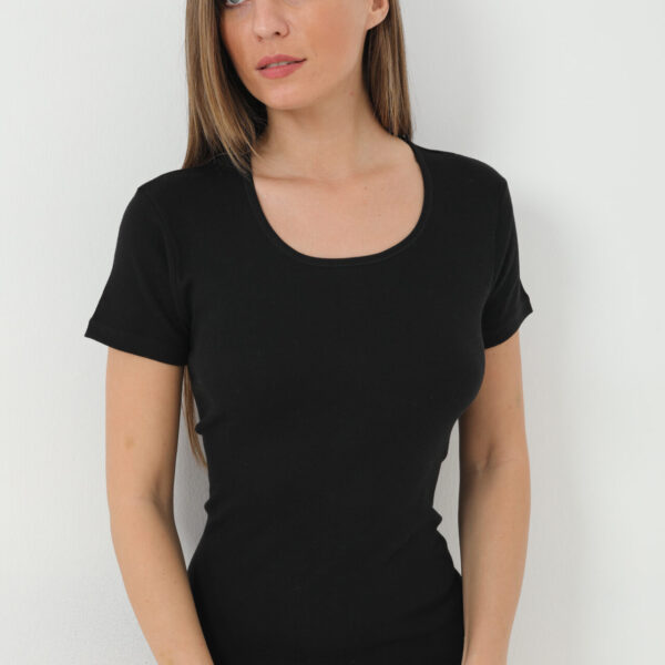 Women's T-Shirt Ribana Short Sleeve (100% Cotton)