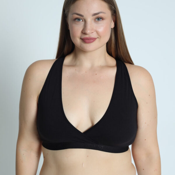 Maternity Nursing Bralette Sports Black Half Tank Top