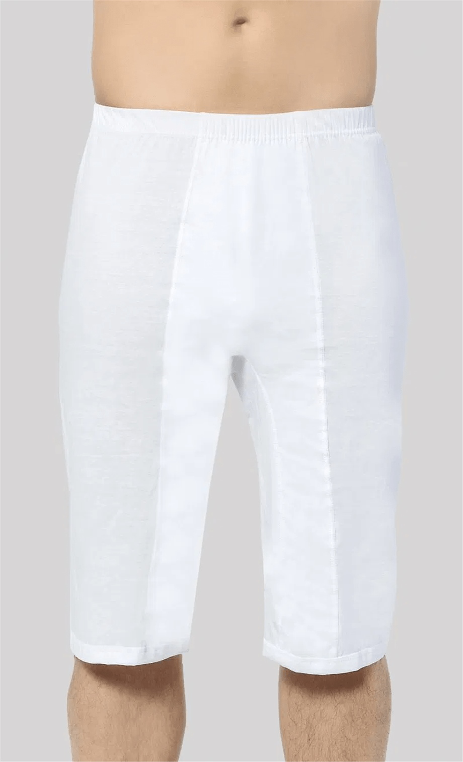 0012055_erkek-beyaz-osmanli-donu-uzun-pacali-boxer-kulot.jpeg Men's White Ottoman Pants Are Long-Leg Boxer Briefs Briefs - Image 1