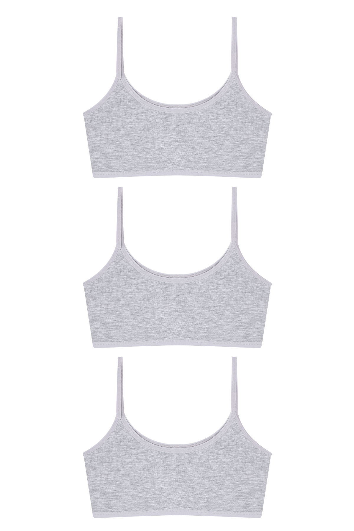 0012390_kiz-cocuk-ip-aski-gri-yarim-atlet-bustiyer-3lu-paket.png Girls' Spaghetti Strap Grey Cropped Bralette 3-Pack - Image 1