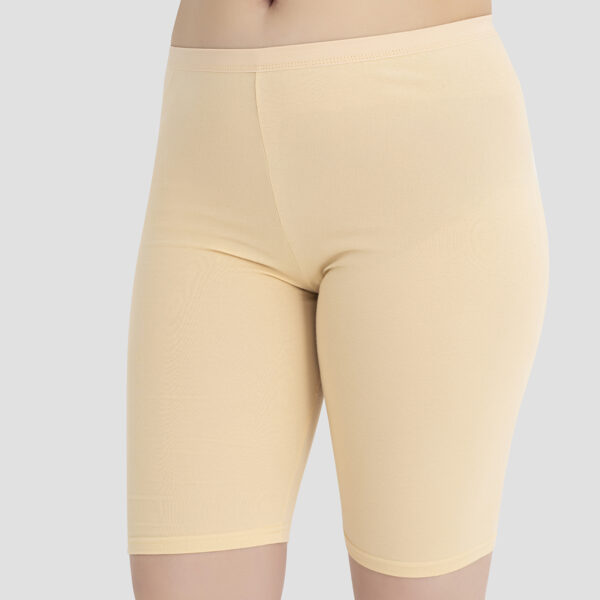 Women's Above-Knee Short Leggings with Elastane Nude