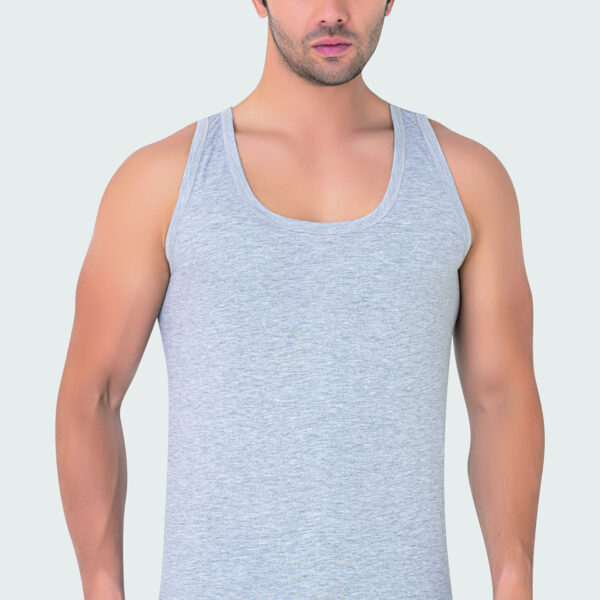 Men's Grey Cotton Jersey Tank Top 100% Cotton