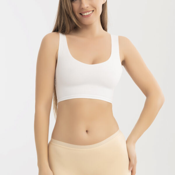 Basic Laser-Cut Seamless Women's Boyshorts Nude