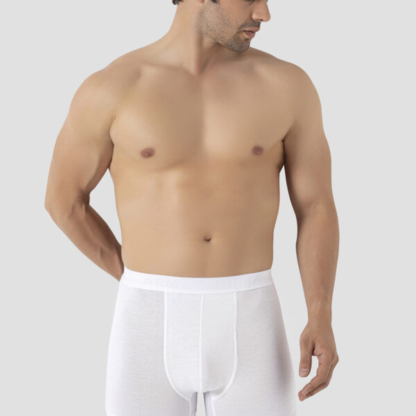 Erkek Beyaz Bambu Boxer