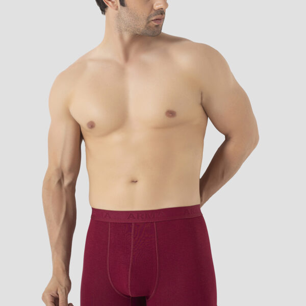 Men's Burgundy Bamboo Boxer Briefs