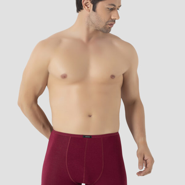Bordo Erkek Bambu Boxer  İnce Bel Lastikli