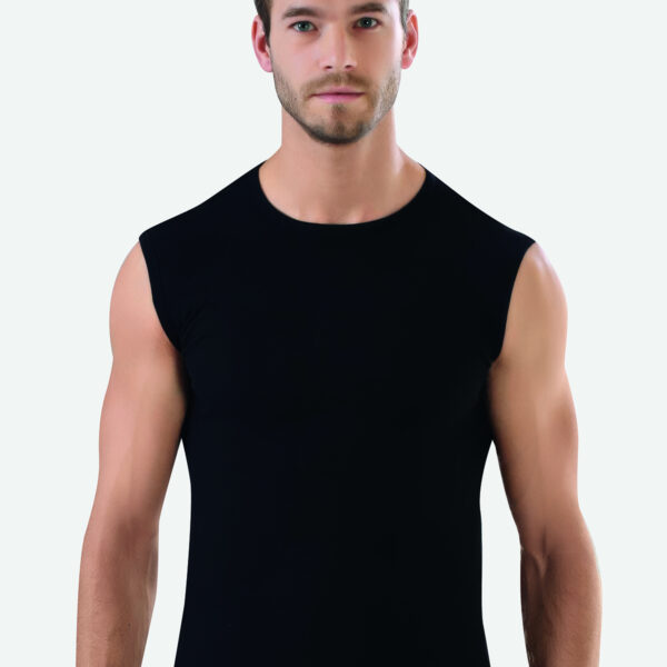 Men's Rib Knit Crew Neck O Kol Tank Top