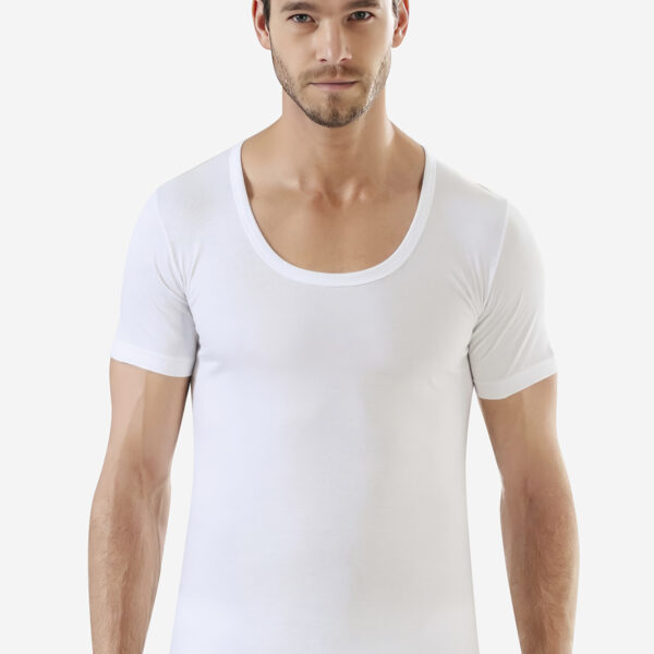 Erkek Bisiklet Yaka T-Shirt Penye Süprem (%100 Pamuk)