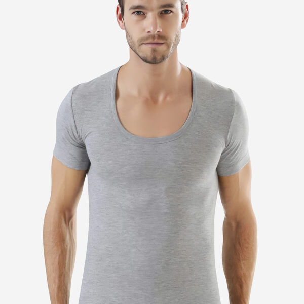 Erkek Bisiklet Yaka T-Shirt Penye Süprem (%100 Pamuk)